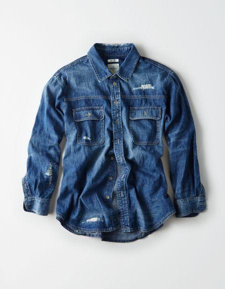 American Eagle Outfitters Atelier & Repairs X Ae Denim Overshirt