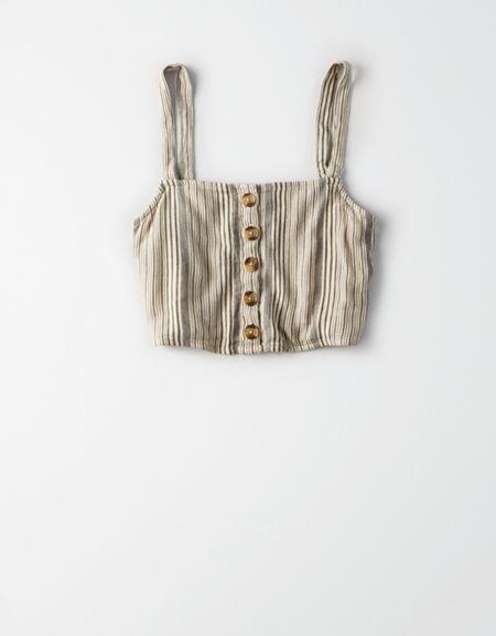American Eagle Outfitters Ae Button Up Cami