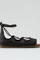 American Eagle Outfitters Ae Lace-up Open Toe Flat