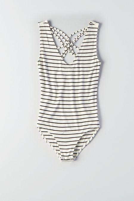 American Eagle Outfitters Ae Soft & Sexy Strappy Back Bodysuit