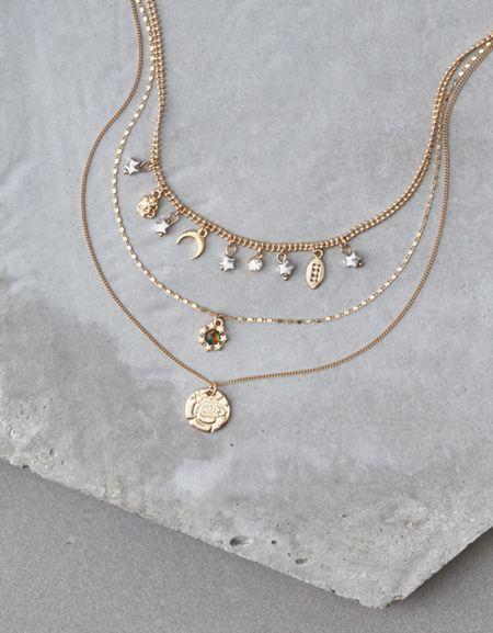 American Eagle Outfitters Ae Rose Charm Necklace