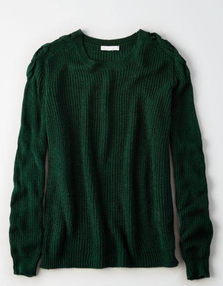 American Eagle Outfitters Don't Ask Why Lace-up Shoulder Sweater