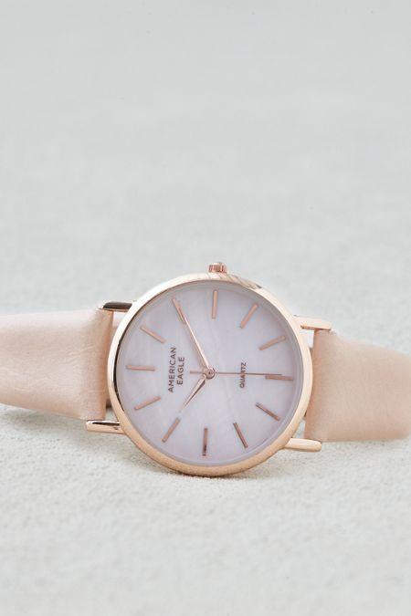 American Eagle Outfitters Ae Tan Pearl Watch