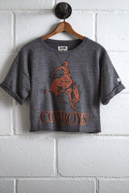 Tailgate Women's Osu Cowboys Cropped Sweatshirt
