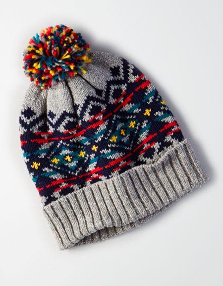 American Eagle Outfitters Ae Fairisle Pom Pom Beanie