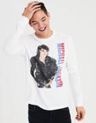 American Eagle Outfitters Ae Michael Jackson Long Sleeve Graphic Tee