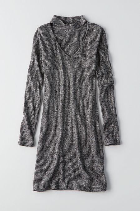 American Eagle Outfitters Don't Ask Why Choker V-neck Dress