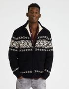 American Eagle Outfitters Ae Faux Sherpa Zip-up Sweater