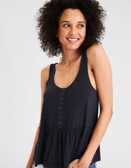 American Eagle Outfitters Ae Soft & Sexy Babydoll Top