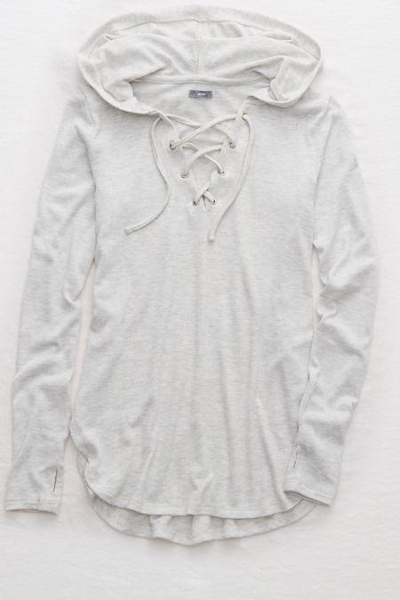 Aerie Lace Up Hoodie