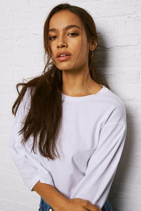 American Eagle Outfitters Don't Ask Why Pleat-sleeve T-shirt