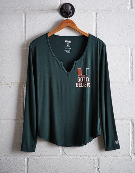 Tailgate Women's Miami Split Neck T-shirt