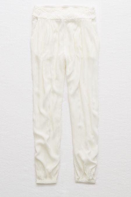 Aerie Embroidered Gauze Jogger