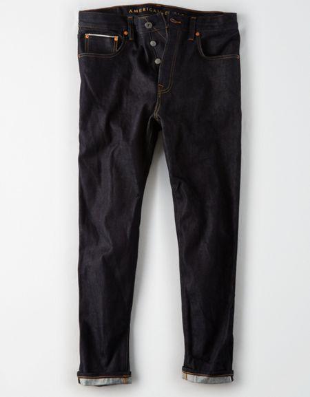 American Eagle Outfitters Ae Relaxed Taper Selvedge Raw Jean