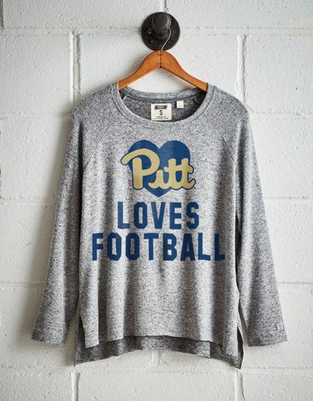 Tailgate Women's Pitt Loves Football Plush Tee