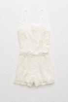 Aerie Embroidered Mesh Romper