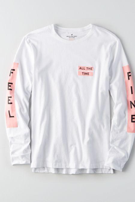 American Eagle Outfitters Ae Long Sleeve Feel Fine T-shirt