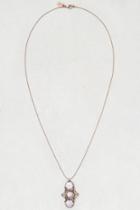 American Eagle Outfitters Ae Rose Quartz Art Deco Pendant