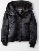 American Eagle Outfitters Ae Fleece-lined Hooder Bomber Jacket