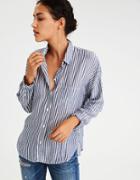 American Eagle Outfitters Ae Oversized Striped Dolman Shirt
