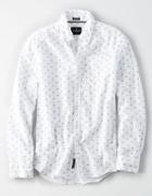 American Eagle Outfitters Ae Classic Printed Button-down Oxford Shirt