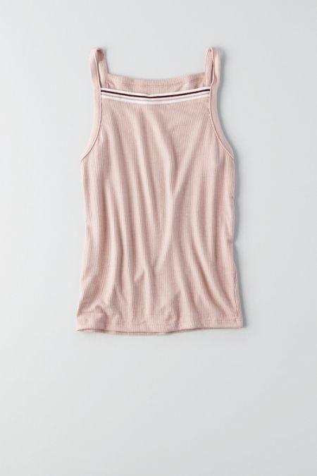 American Eagle Outfitters Ae Soft & Sexy Ribbed Hi-neck Tank