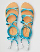 American Eagle Outfitters Ae Tubular Velvet Lace Up Sandal