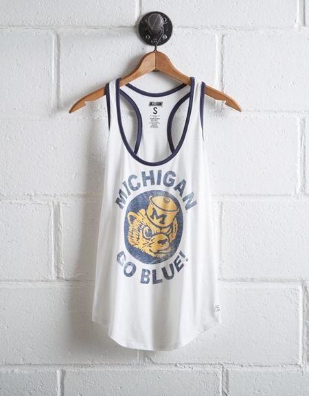 Tailgate Women's Michigan Ringer Tank