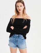 American Eagle Outfitters Ae Wide Rib Off-the-shoulder Sweater