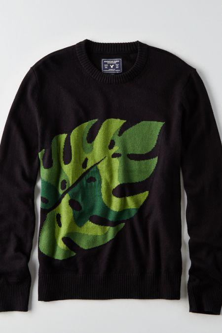 American Eagle Outfitters Ae Palm Tree Crew Sweater