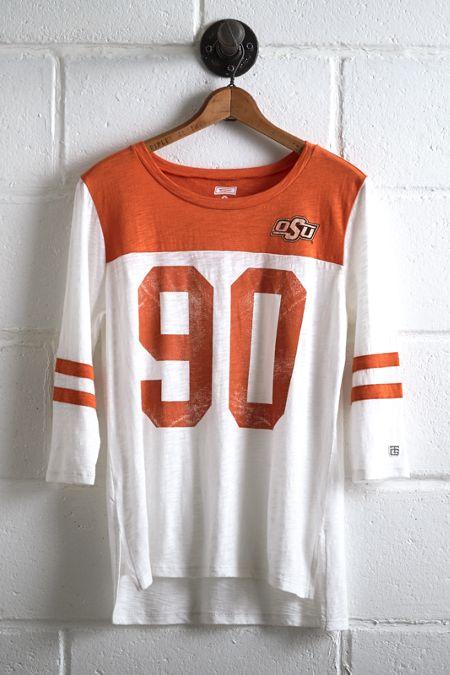 Tailgate Women's Osu Cowboys 3/4 Sleeve Jersey