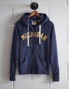 Tailgate Women's Michigan Zip Hoodie