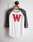 Tailgate Women's Wisconsin Star Print Baseball Shirt