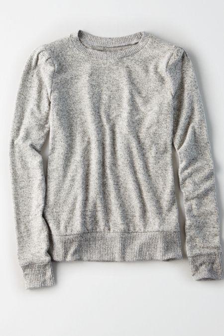 American Eagle Outfitters Ae Pleated-shoulder Sweatshirt