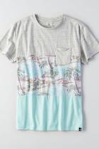 American Eagle Outfitters Ae Piece Print Pocket Crew T-shirt