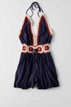American Eagle Outfitters Ae Crochet Halter Romper