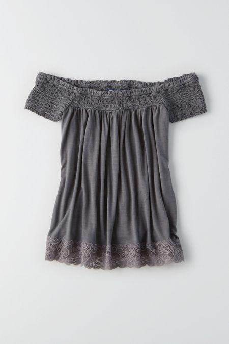 American Eagle Outfitters Ae Soft & Sexy Off-the-shoulder Top