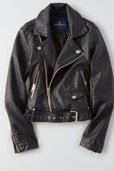 American Eagle Outfitters Ae Faux-leather Moto Jacket