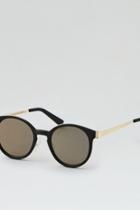 American Eagle Outfitters Ae Gold Lens Round Sunglasses