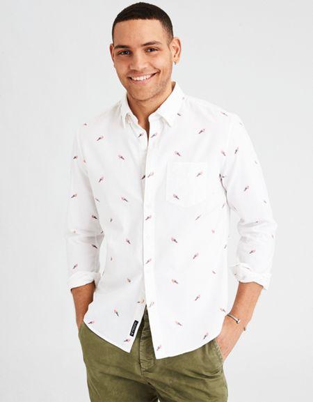 American Eagle Outfitters Ae Classic Plaid Button-down Oxford Shirt