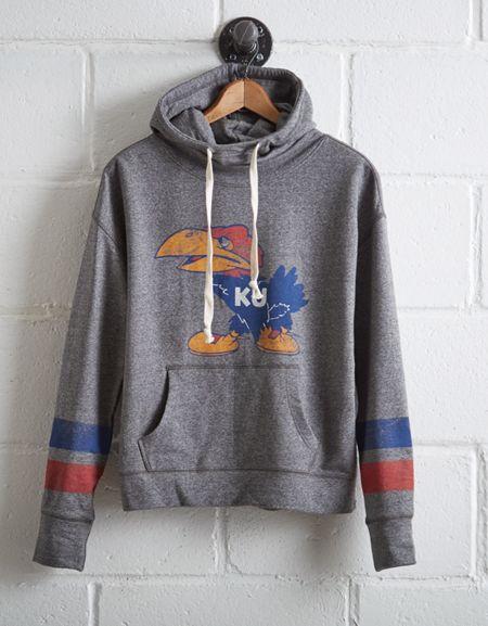 Tailgate Women's Kansas Jayhawks Cowl Neck Hoodie