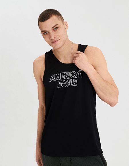 American Eagle Outfitters Ae Active Mesh Graphic Tank