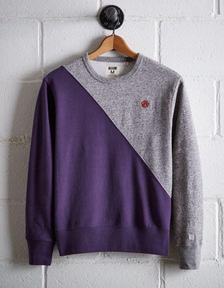 Tailgate Men's Clemson Diagonal Colorblock Sweatshirt