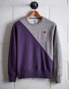 Tailgate Men's Clemson Diagonal Colorblock Sweatshirt