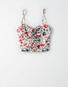 American Eagle Outfitters Ae Cropped Floral Bralette Crop Top