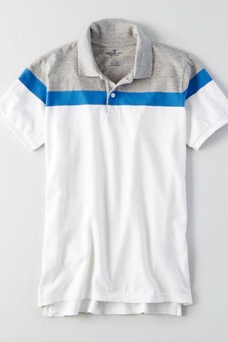 American Eagle Outfitters Ae Stripe Pique Polo