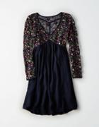 American Eagle Outfitters Ae Embroidered Mesh Empire Dress