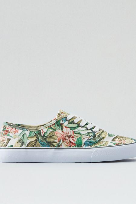 American Eagle Outfitters Ae Palm Print Canvas Sneaker