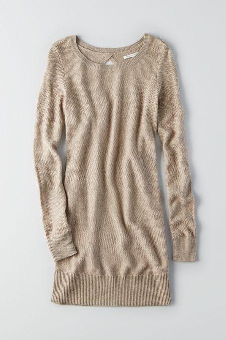 American Eagle Outfitters Ae Keyhole Back Sweater Dress