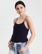 American Eagle Outfitters Ae Crochet Bubble Tank Top